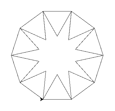 rysowanie w turtle - trójkąt - przykład
